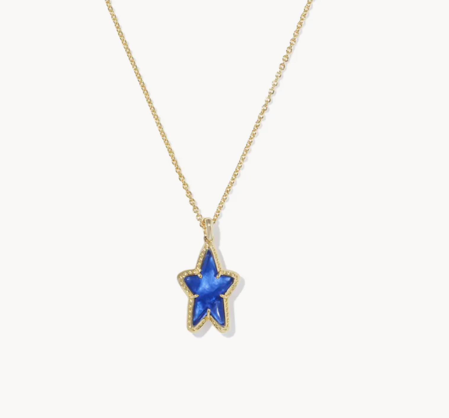 Ada Star Short Pendant Cobalt Blue Illusion Necklace