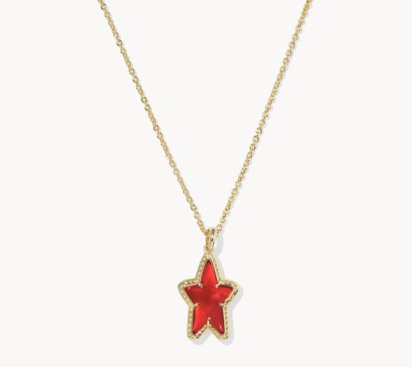 Ada Star Short Pendant Cobalt Red Illusion Necklace