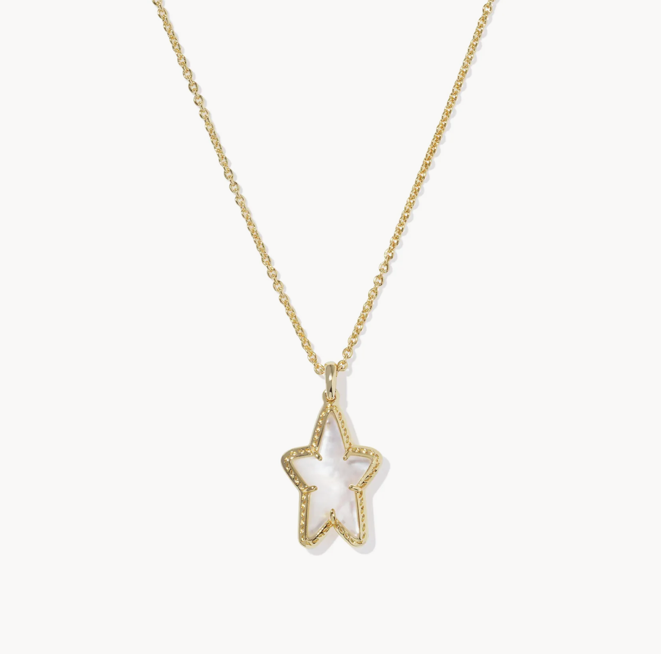 Ada Star Short Pendant Gold Ivory Necklace