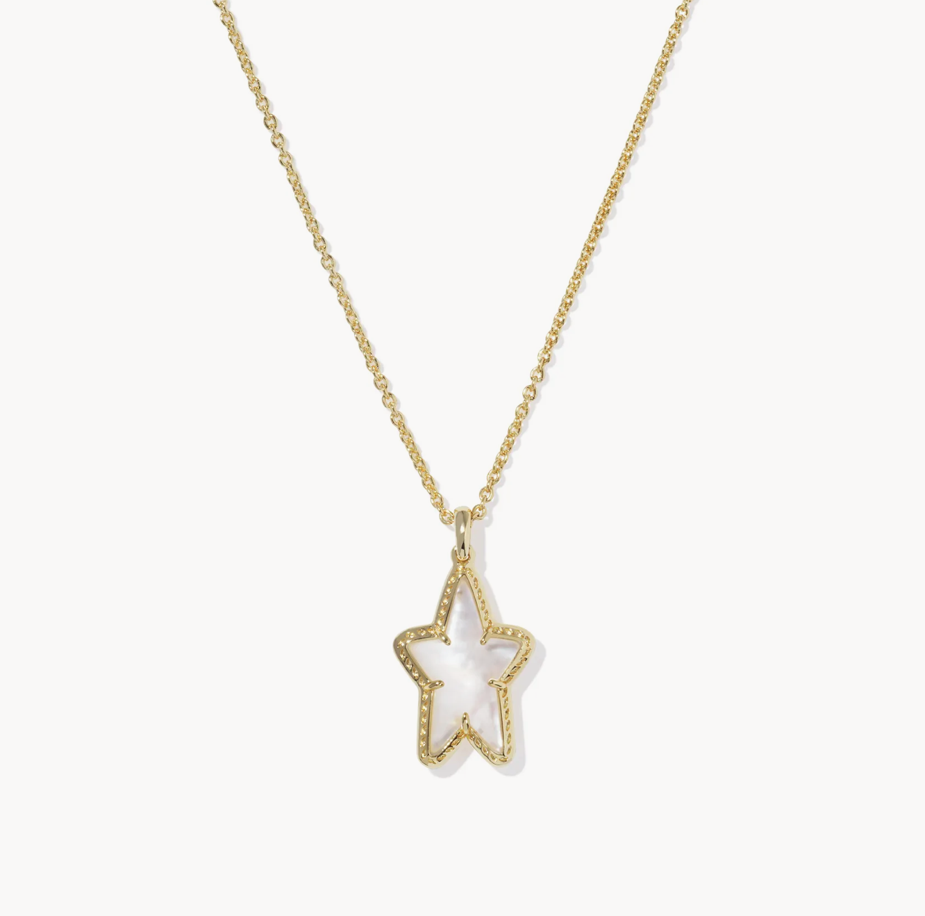 Kendra Scott Ada Star Short Pendant Gold Ivory Necklace