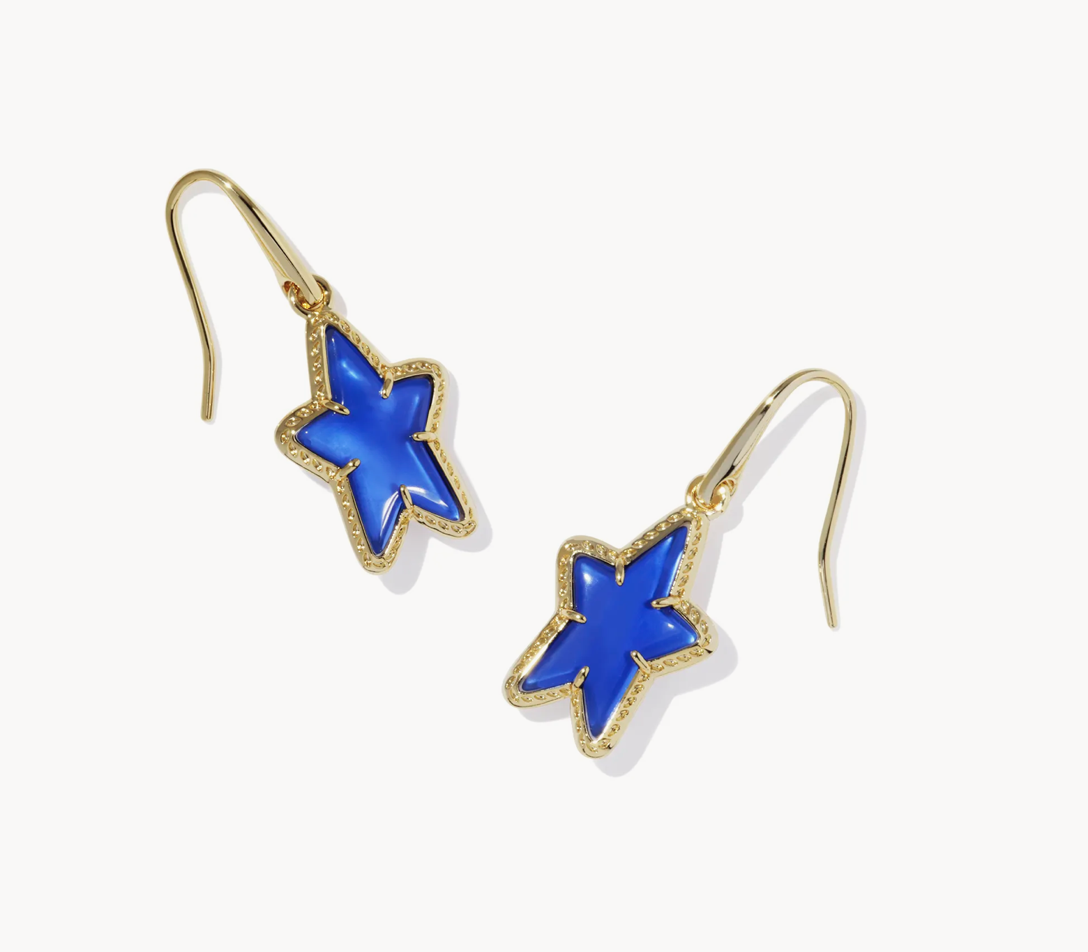 Ada Star Small Drop Earrings Cobalt Blue Illusion