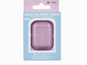 Pink Glitter Compact Ear Buds