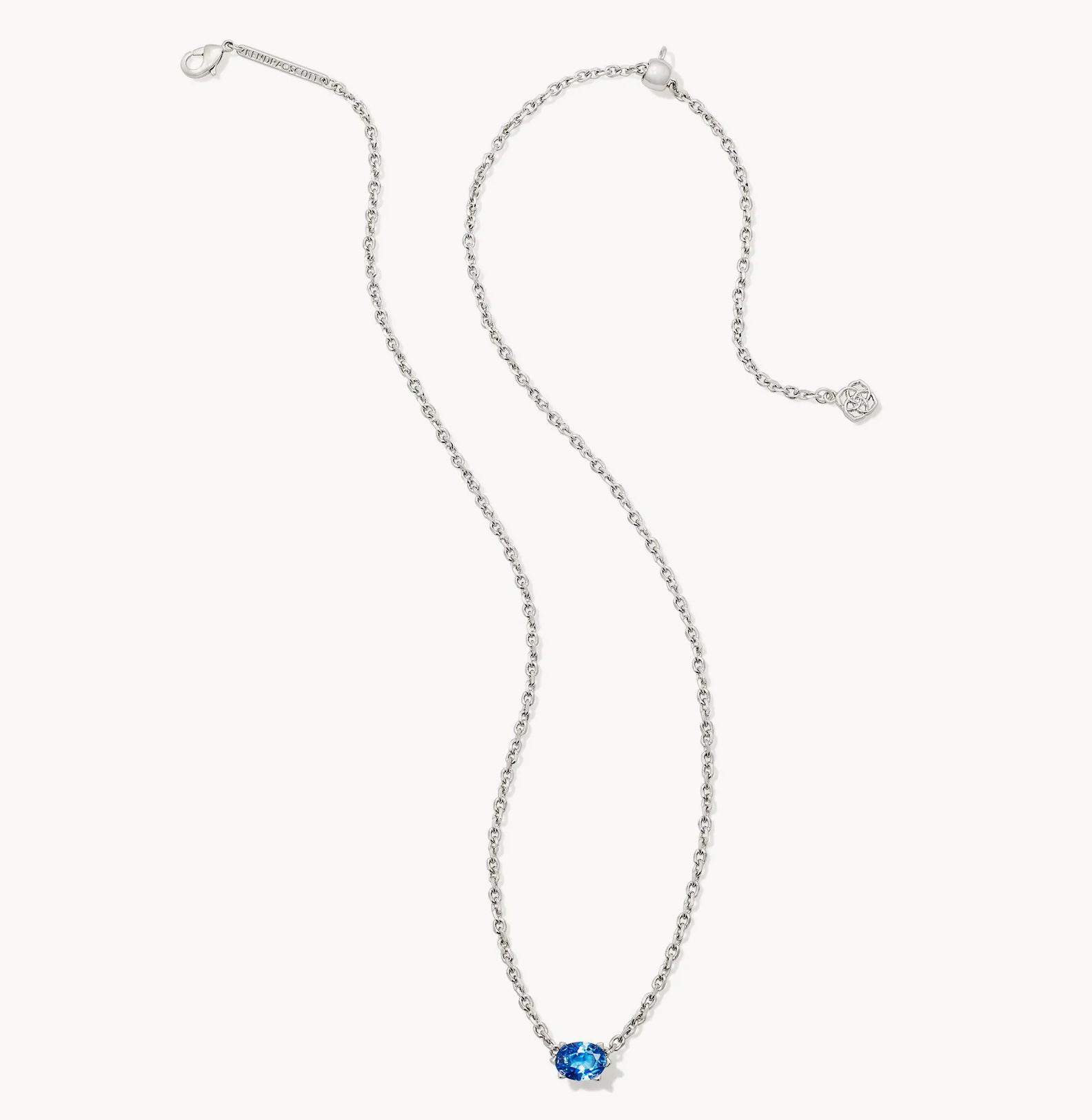 Cailin Rhod Nickel Pendant Blue Violet Crystal