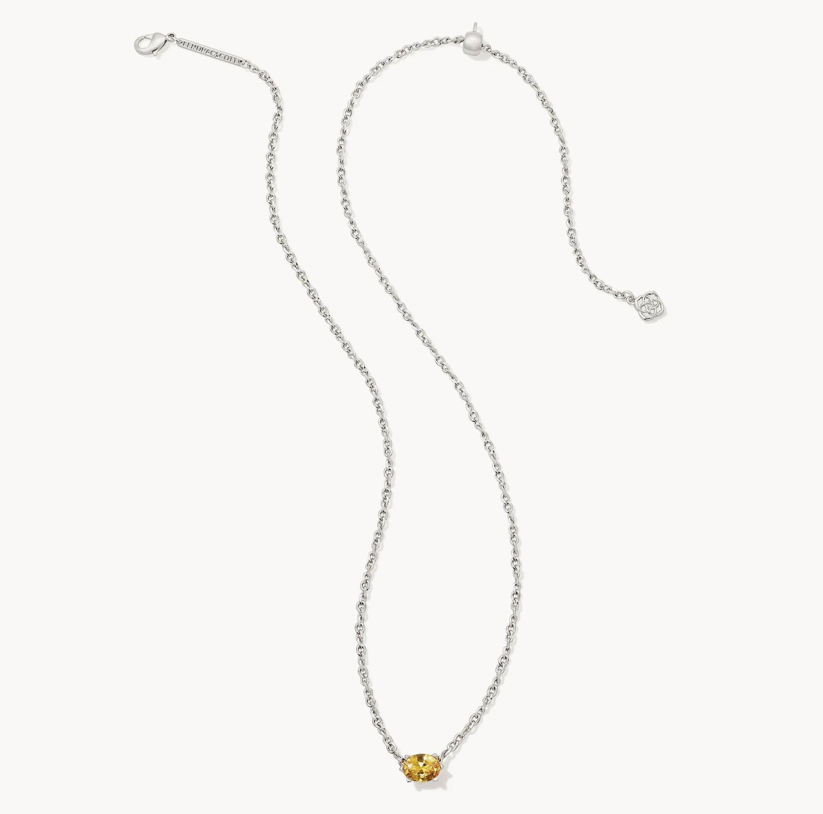 Cailin Rhod Nickel Pendant Golden Yellow Crystal
