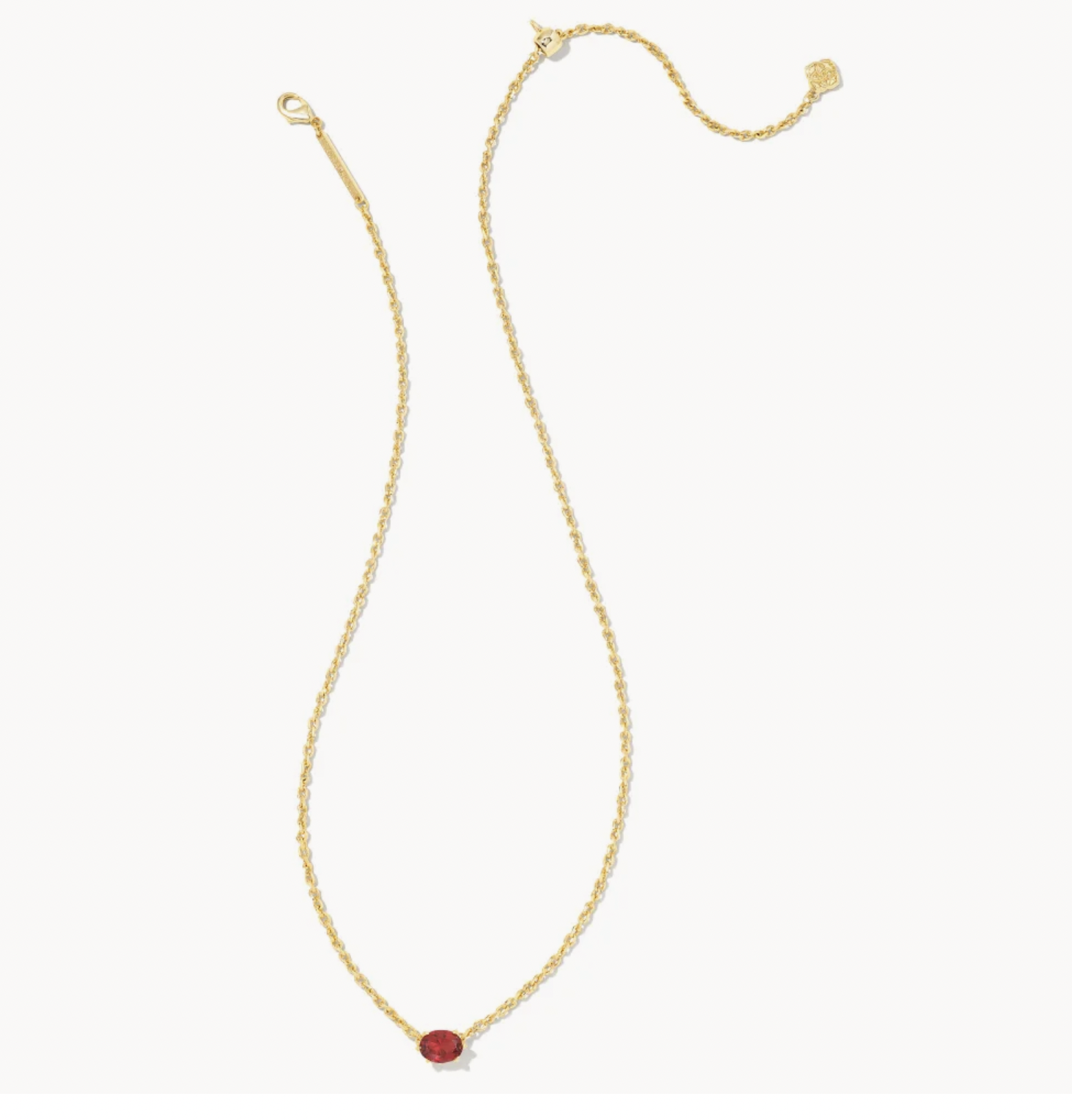 Cailin Gold Nickel Pendant Burgundy Crystal