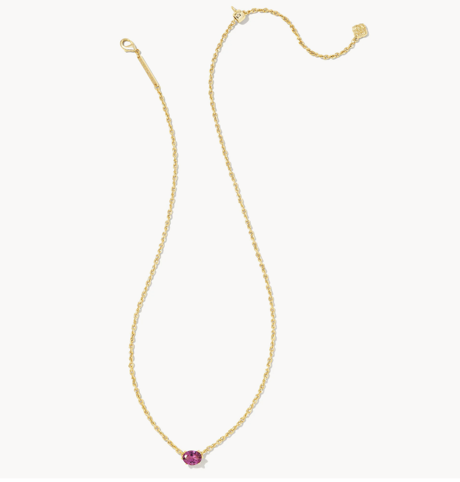 Cailin Gold Nickel Pendant Purple Crystal