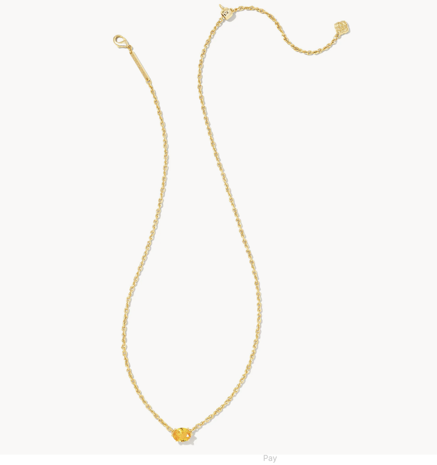Cailin Gold Nickel Pendant Golden Yellow Crystal