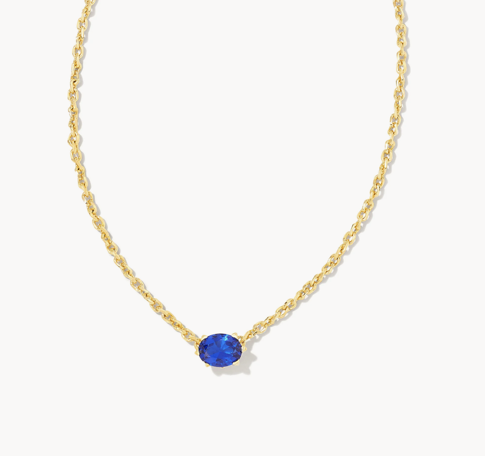 Cailin Gold Nickel Pendant Blue Crystal