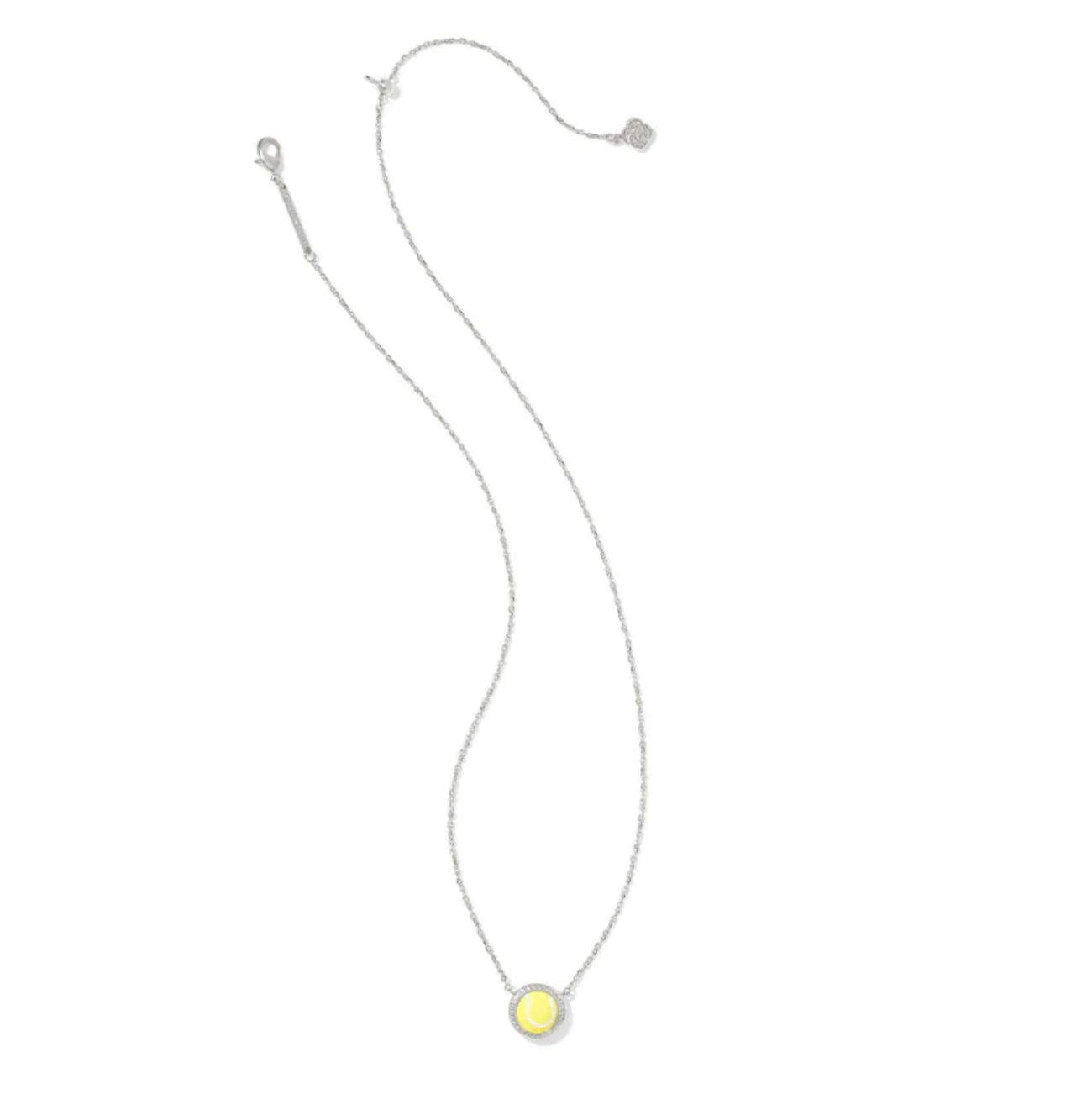 Tennis Short Pendant Nickel Rhod Chartreuse