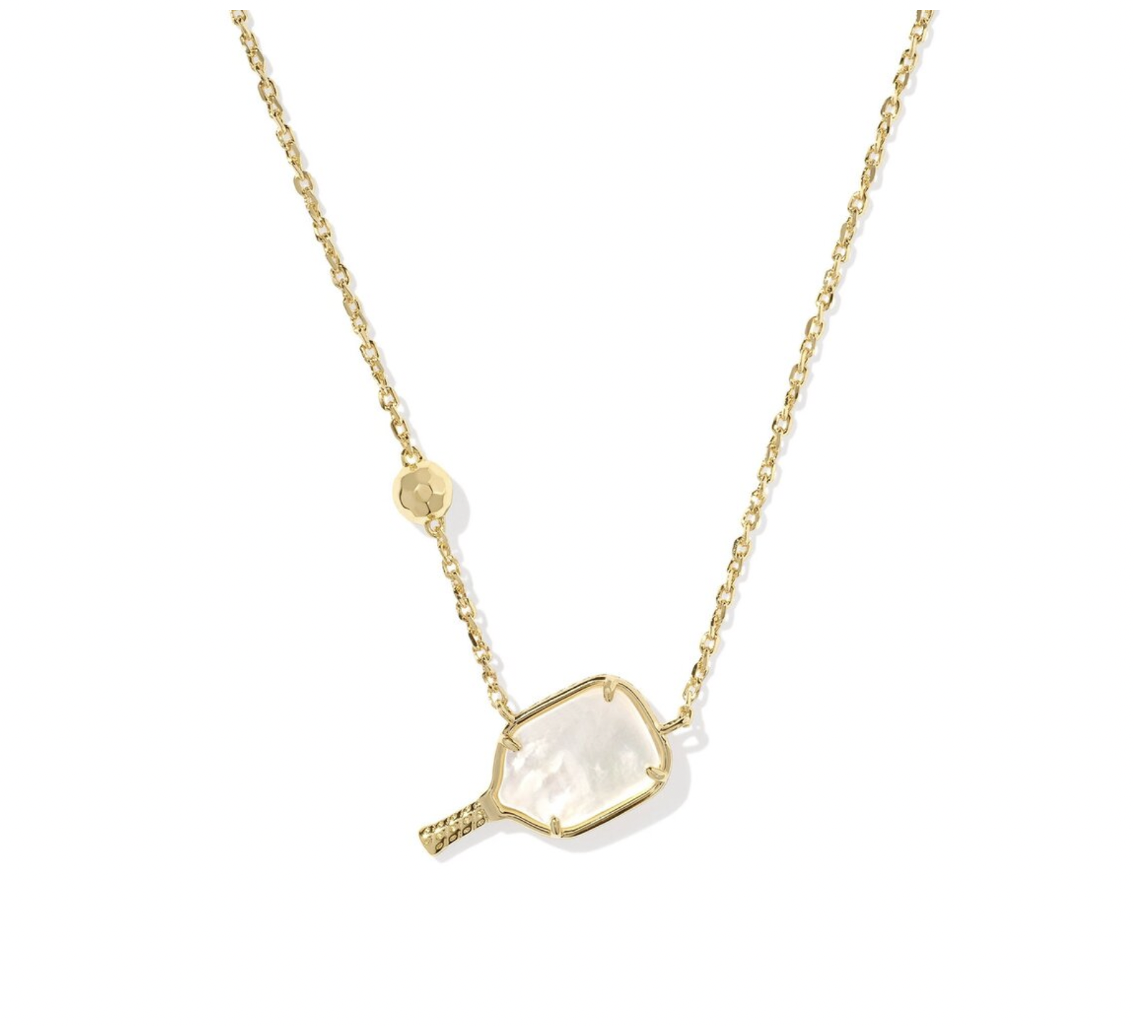Pickleball Short Pendant Gold Nickel Ivory MOP