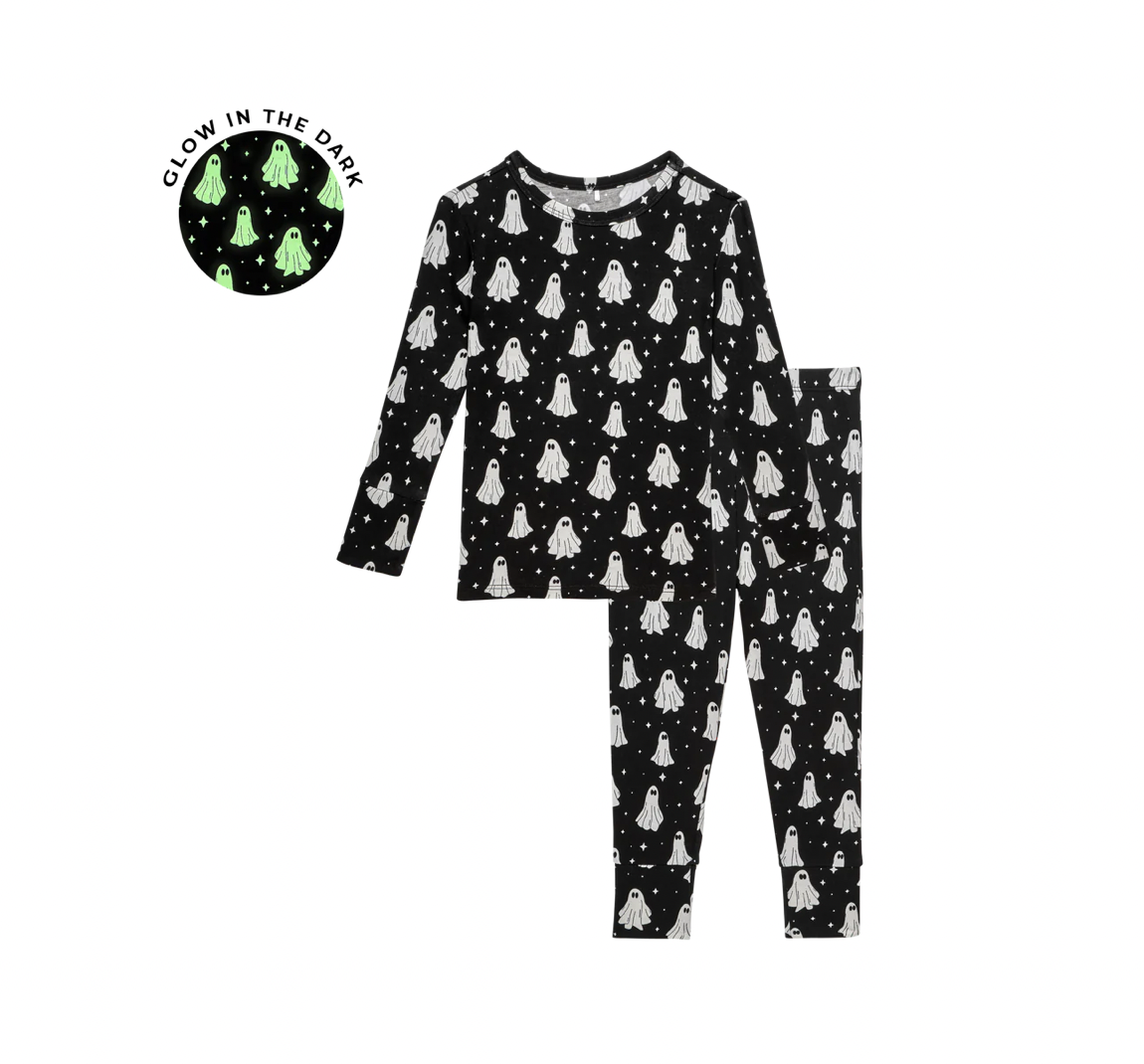 Posh Peanut Long Sleeve Basic Pajama-Ghostly