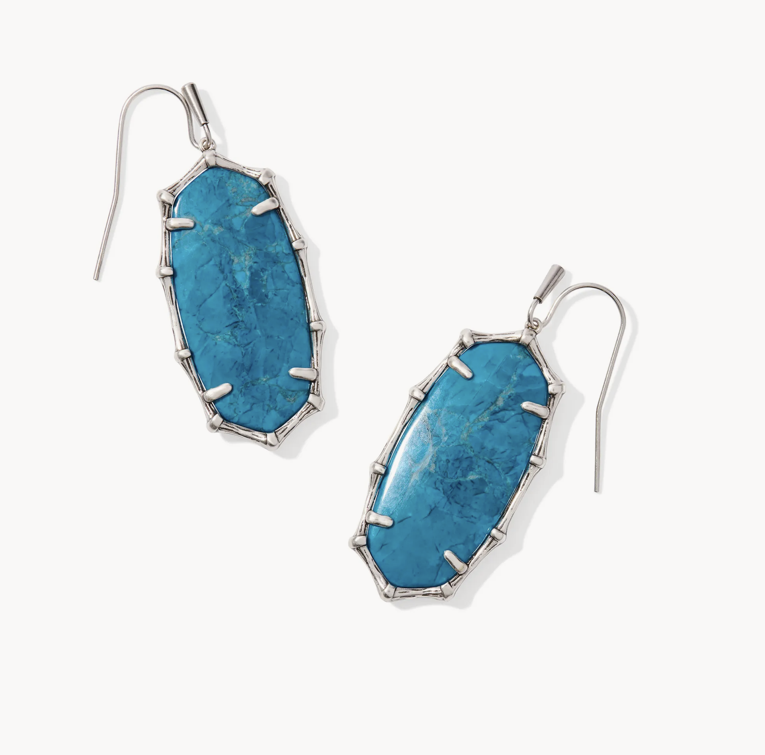 Kendra Scott Elle Vintage  Bamboo Drop Earrings Indigo