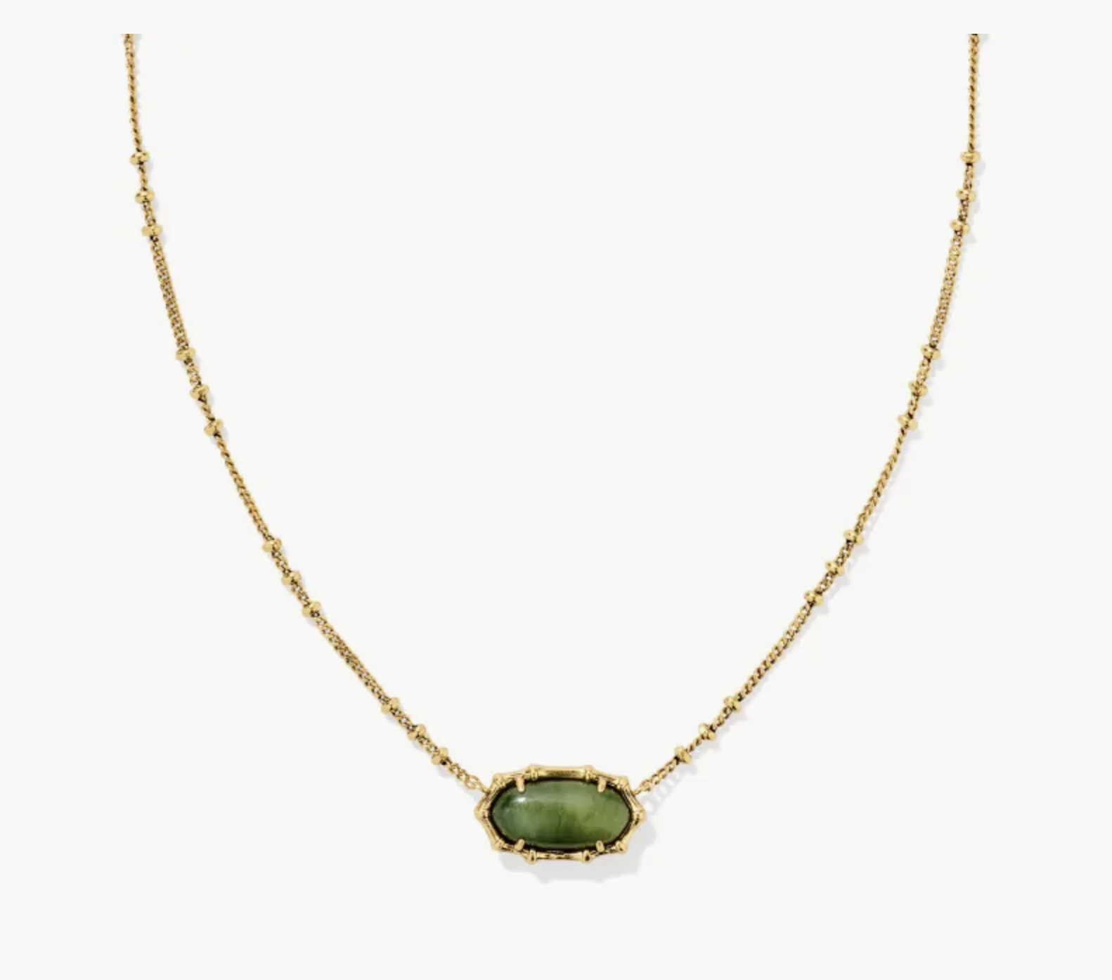 Kendra Scott Elisa Bamboo Gold Sage Serpentine