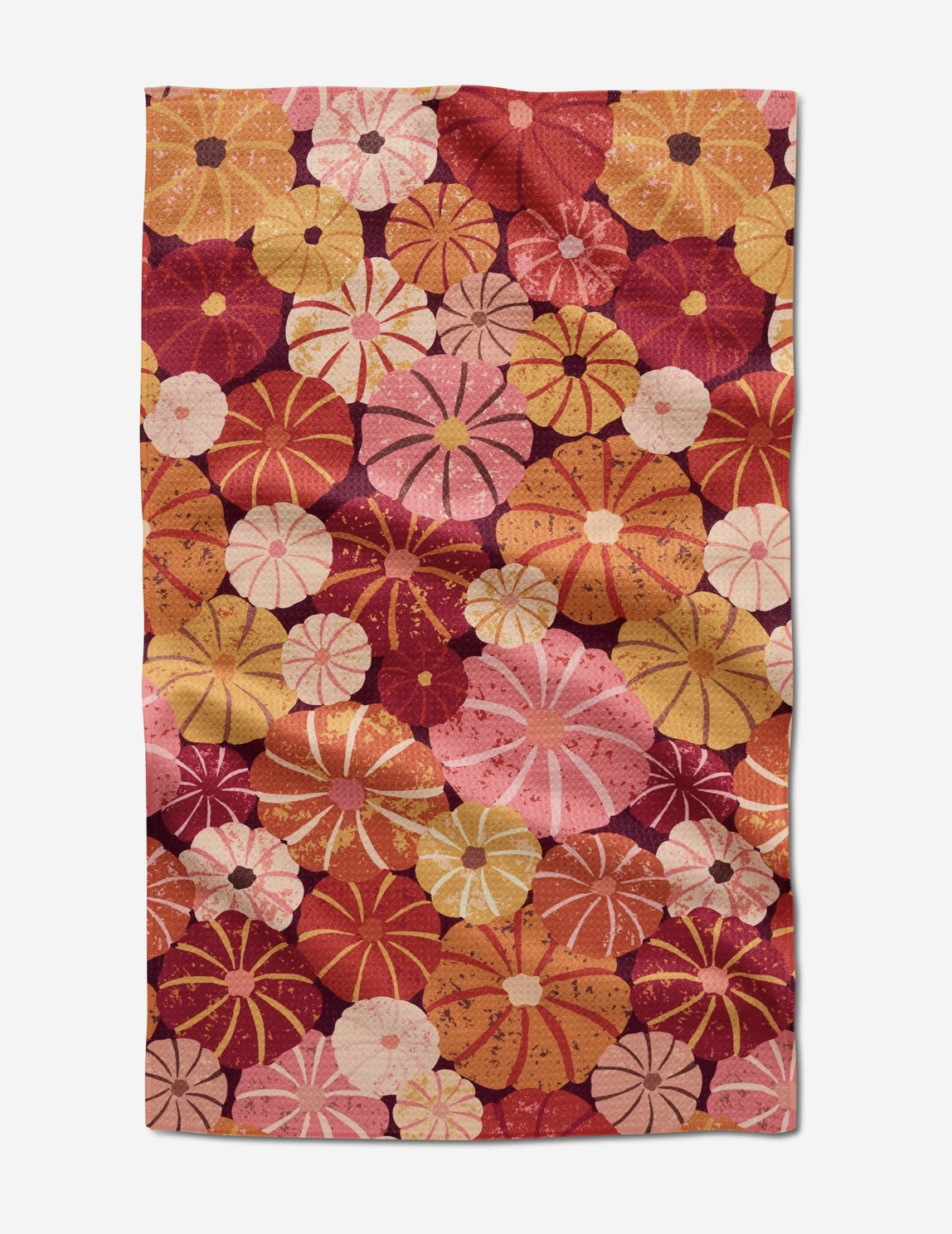 Geometry Kitchen Tea Towel-Spicy Pumpkins