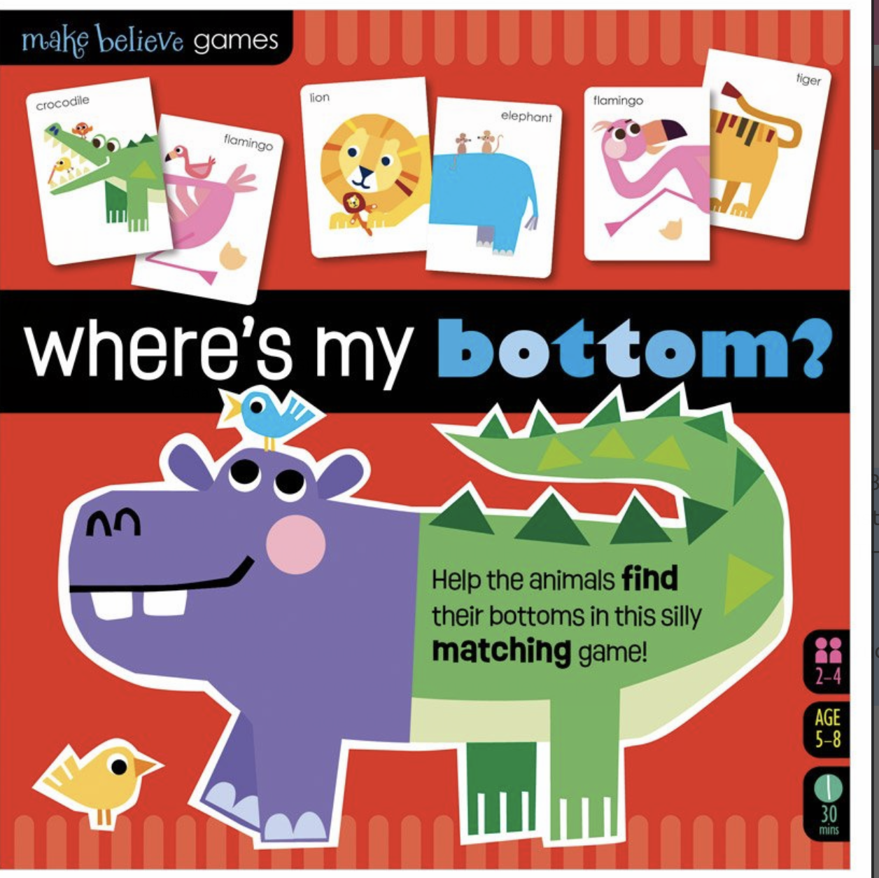 Where's My Bottom Matching Game