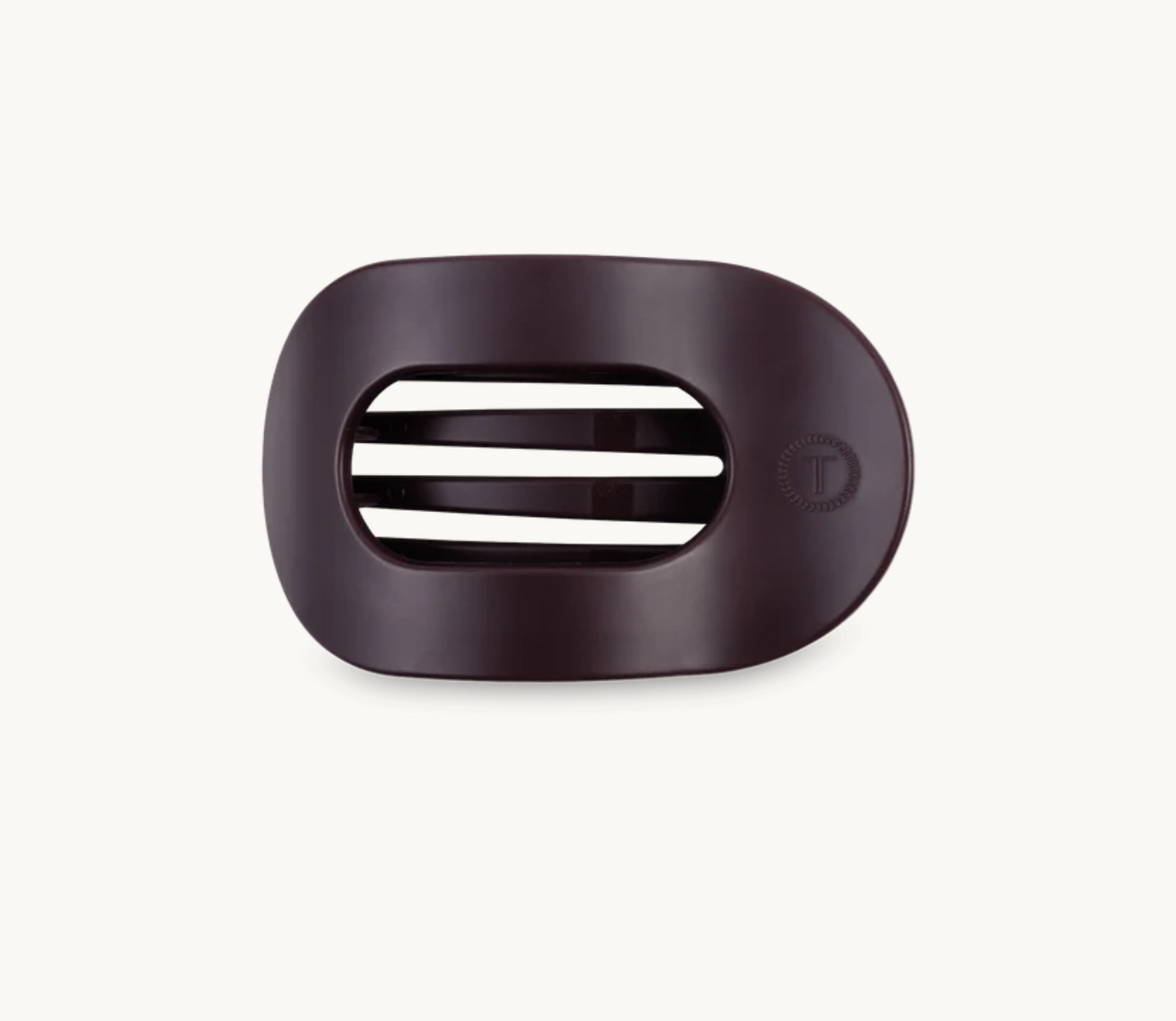 Burgundy Bliss Medium Flat Round Hair Clip