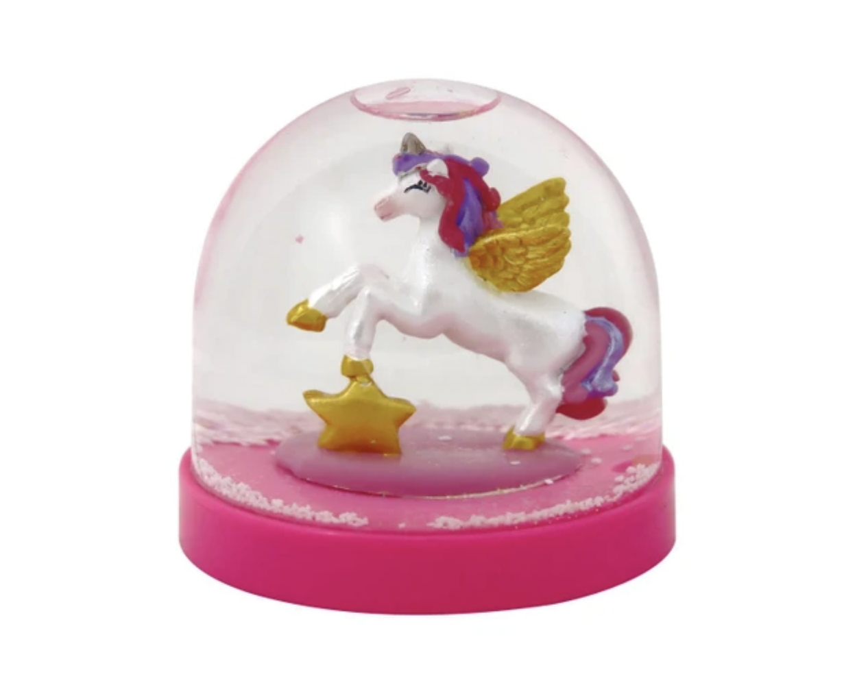 Pink Poppy Unicorn Snow Globe