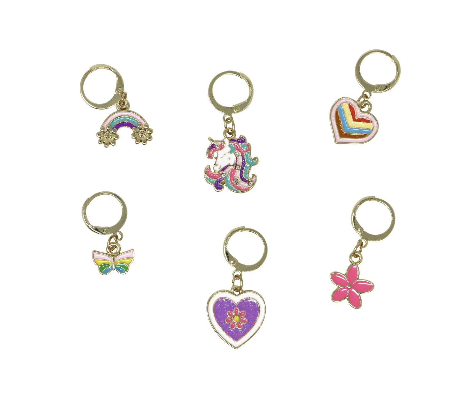 Pink Poppy Unicorn & Rainbow Jewel Charms