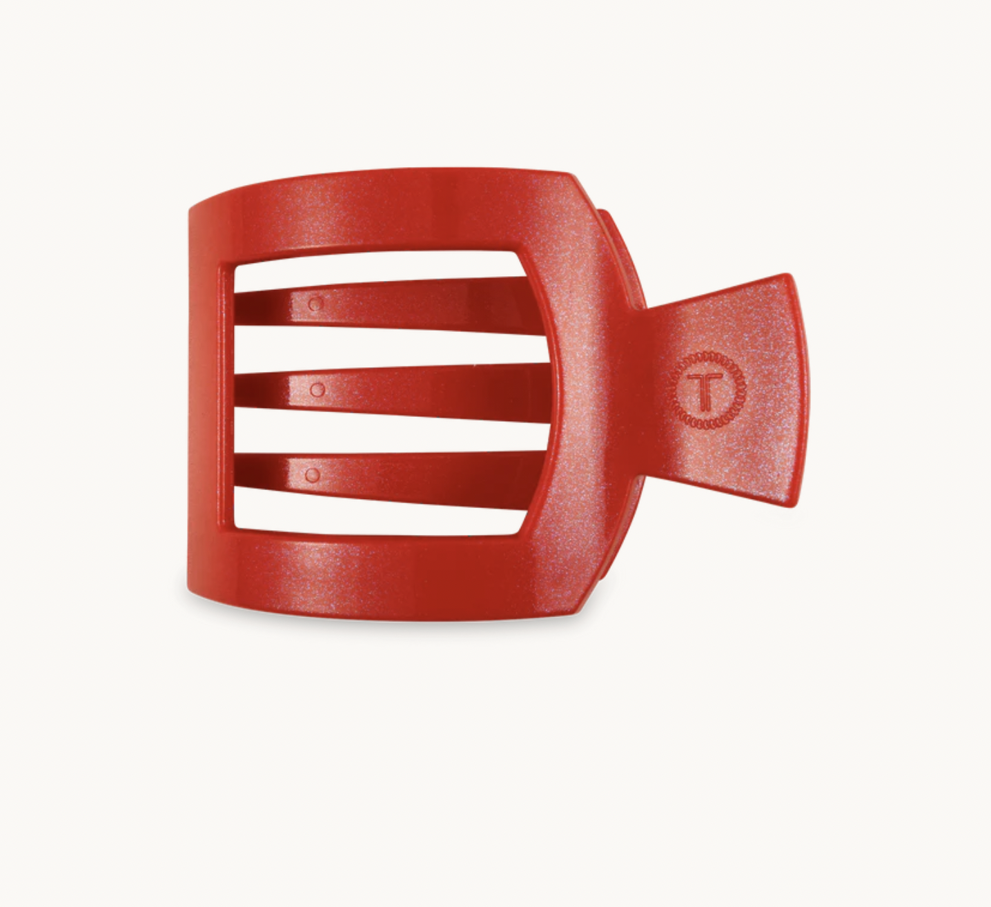 Rudolph Red Medium Flat Square Hair Clip