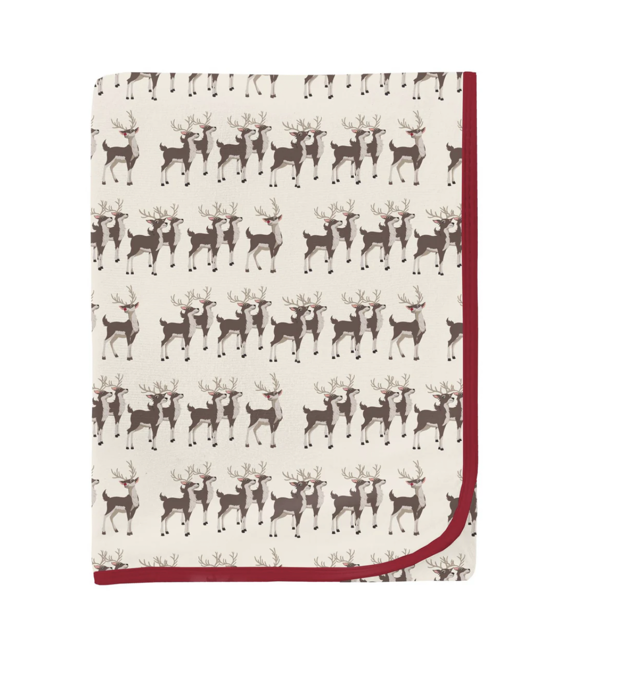 Swaddling Print Blanket-Natural Rudolph