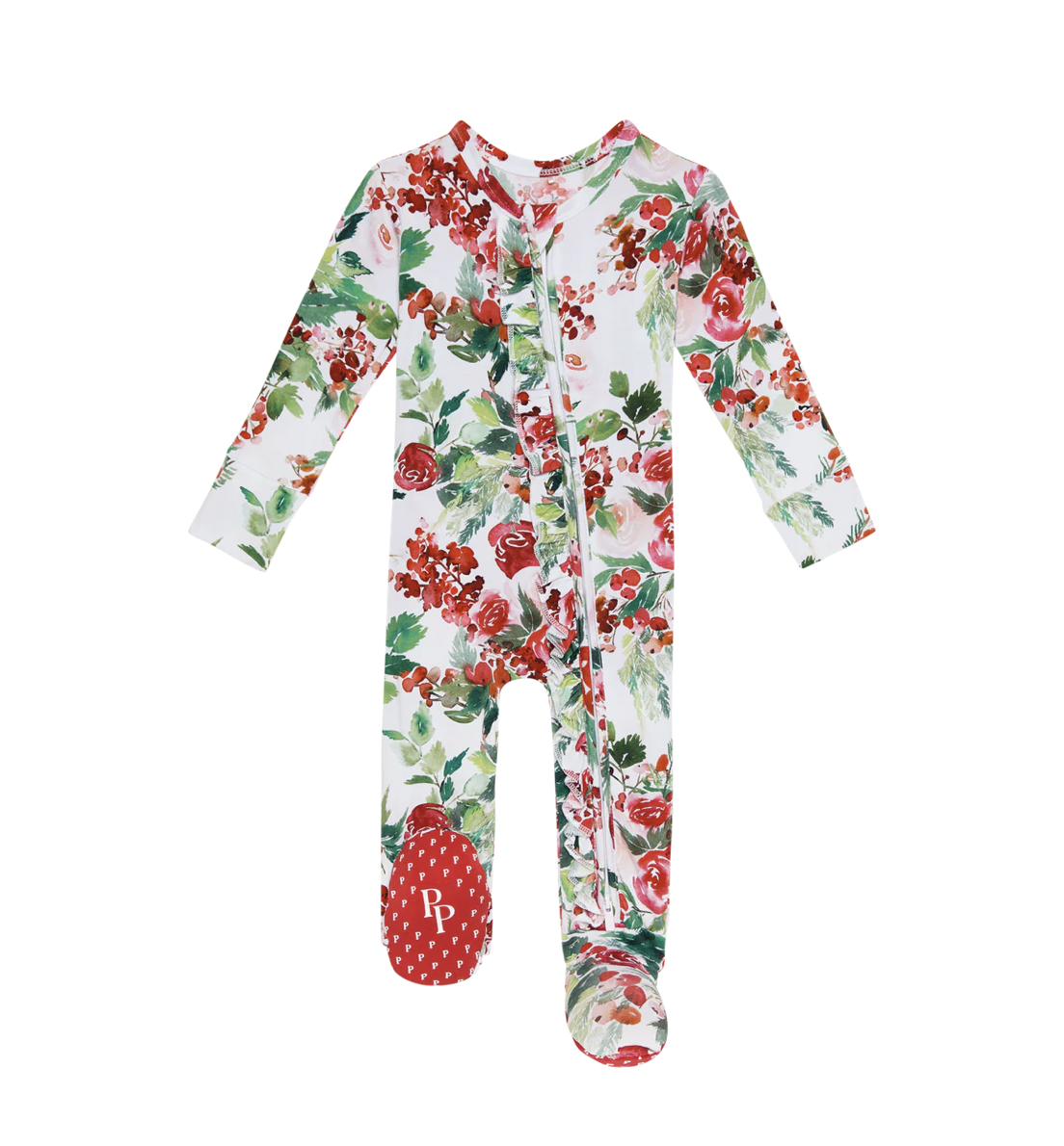 Beatrix-Footie Ruffled Zippered One Piece