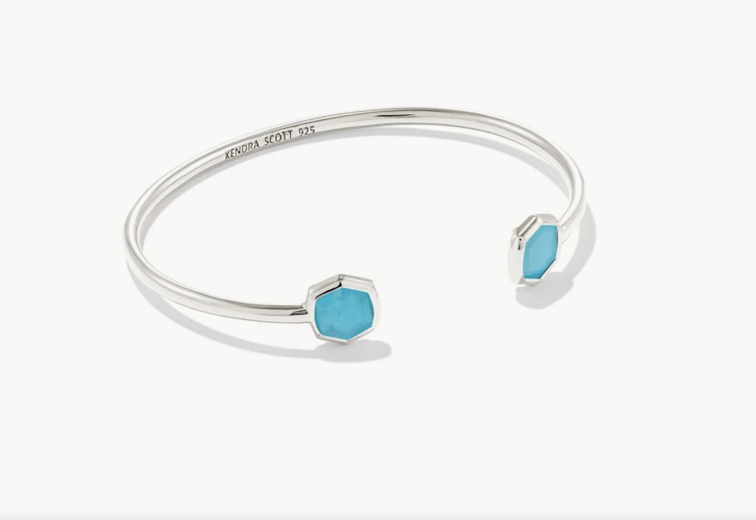 Kendra Scott Davis Small Cuff Sterling Silver Turquoise