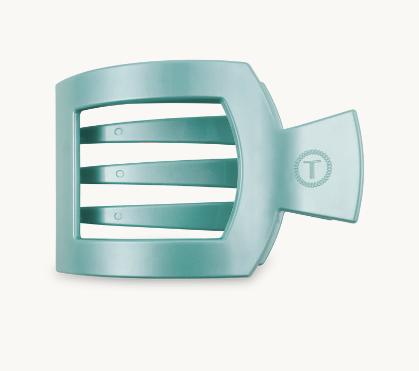 Totally Turquoise Large Flat Square Hair Clip