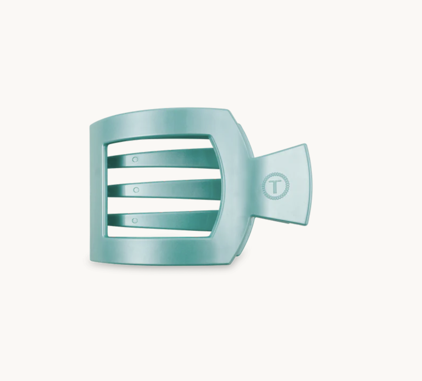 Totally Turquoise Small Flat Square Hair Clip