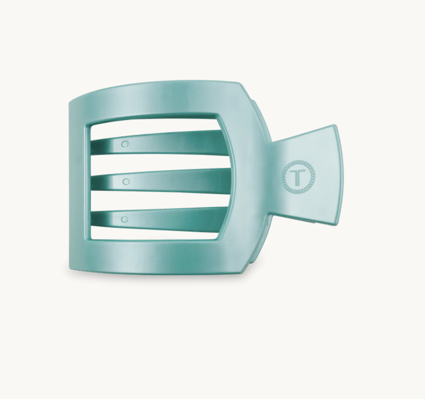 Totally Turquoise Medium Flat Square Hair Clip