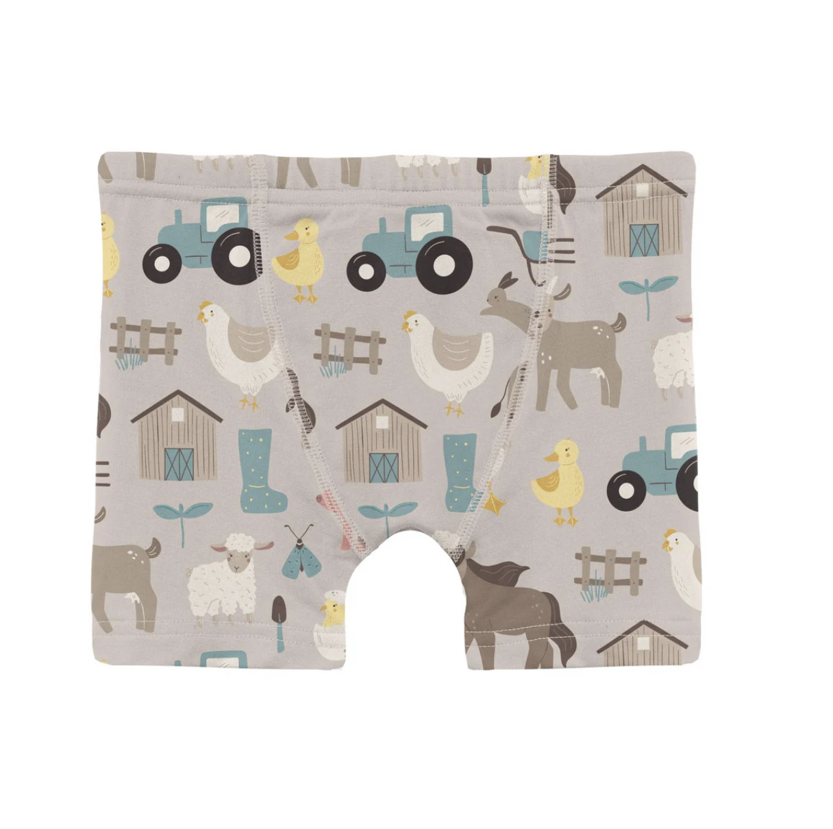 Kickee Boys Boxer Briefs-Latte Morning On The Farm