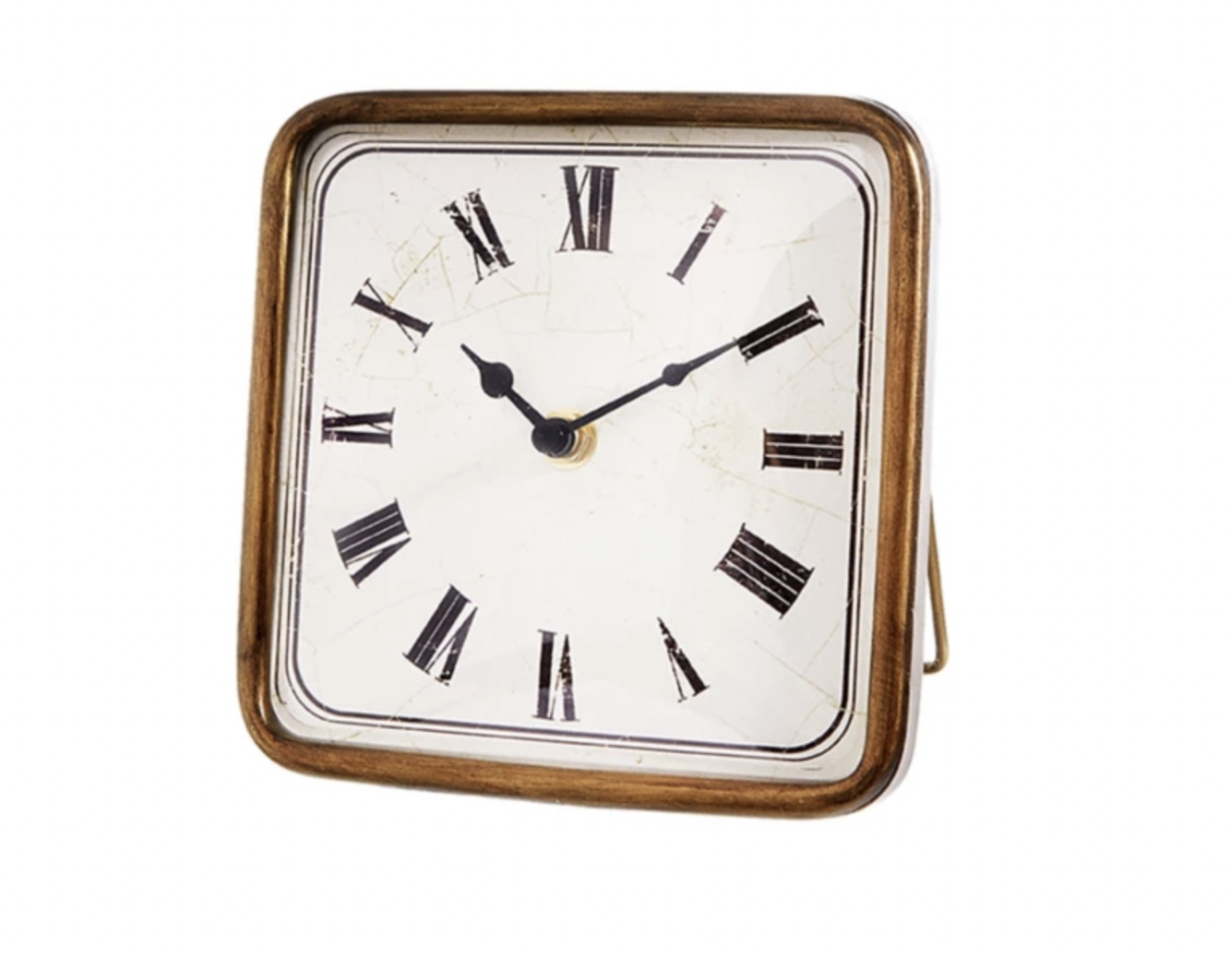 Raz Imports 6.25" Antique Gold Square Clock