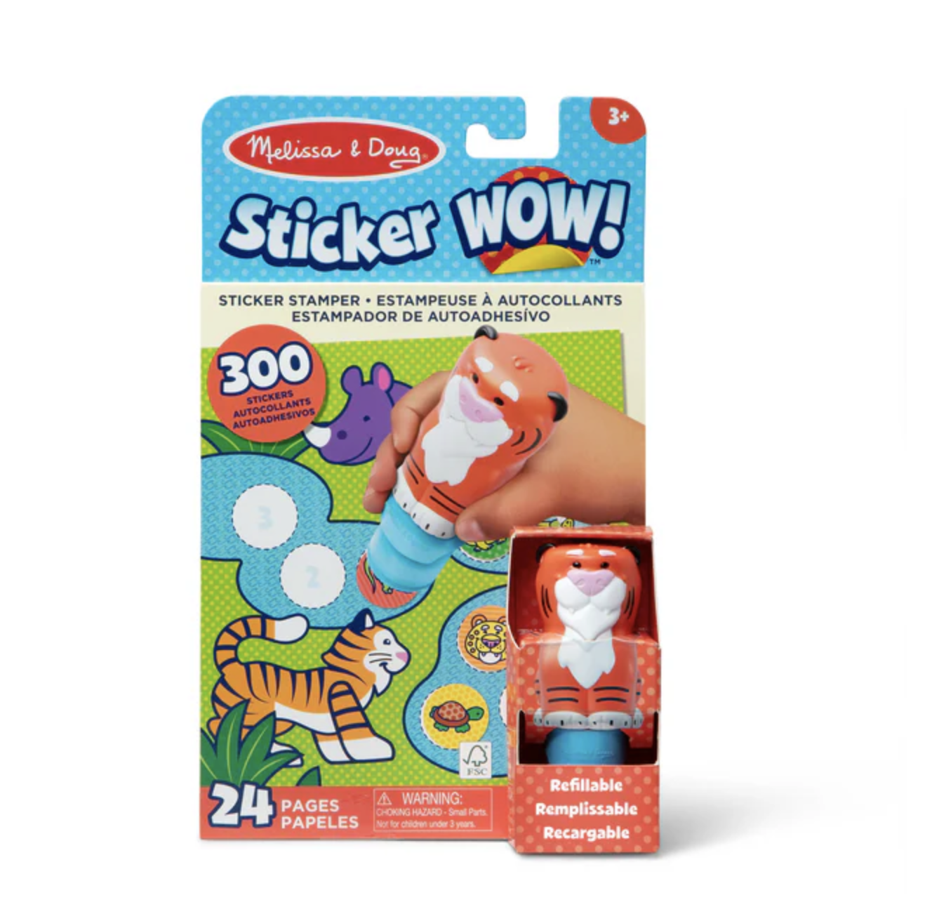 Sticker WOW Activity Pad  Stamper Tiger