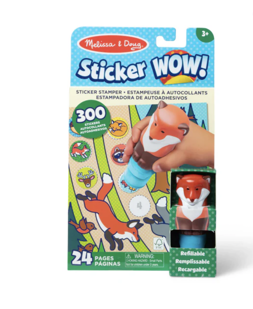 Sticker WOW Activity Pad  Stamper Fox