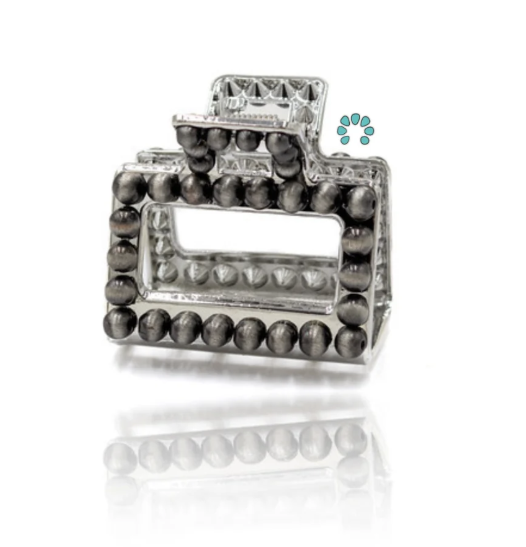 Mini Faux Claw Clip Silver