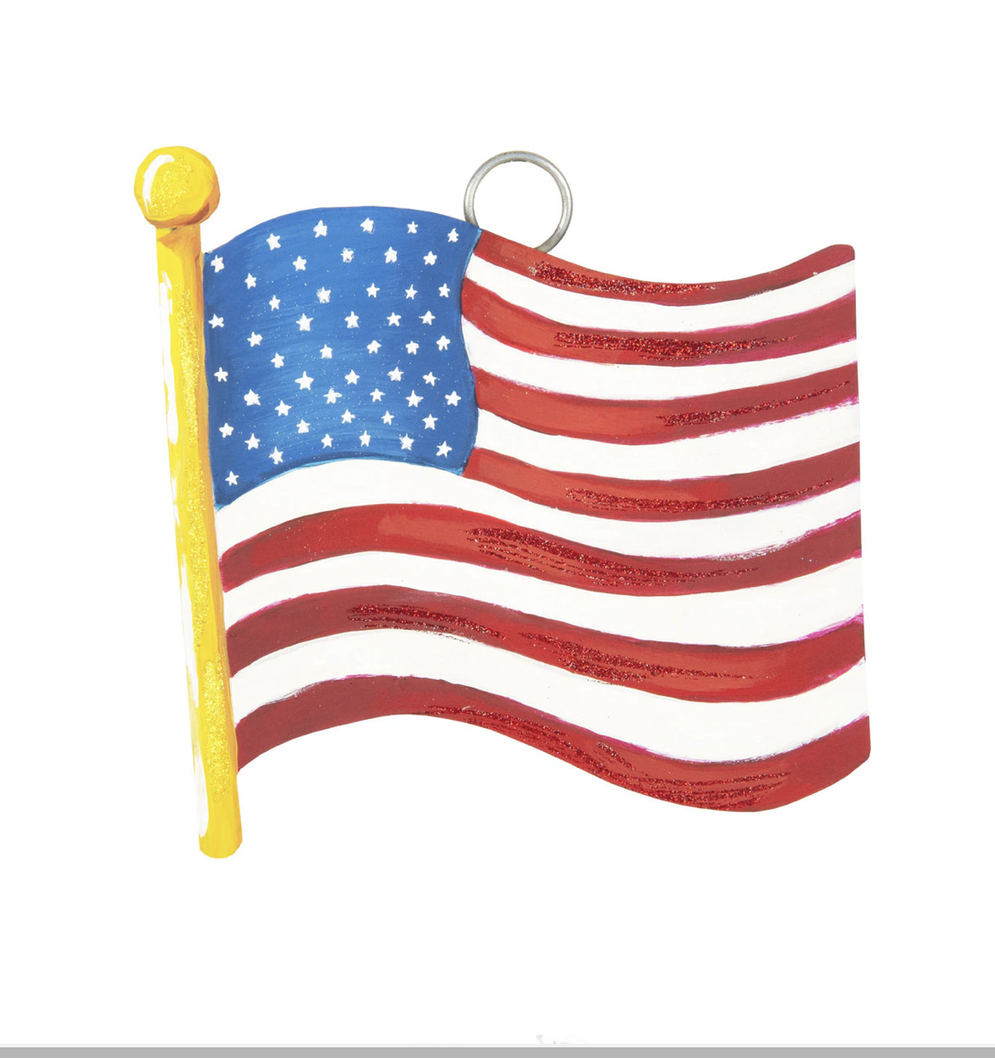 Mini Hamilton Galvanized Art-Waving Flag Charm