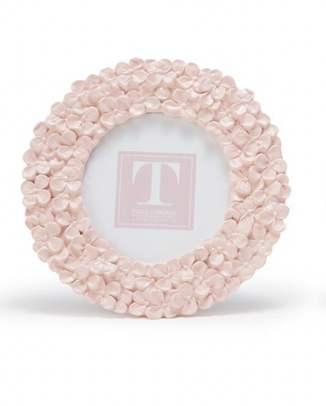 Twos Company Hydrangea Round Photo Frame Pink
