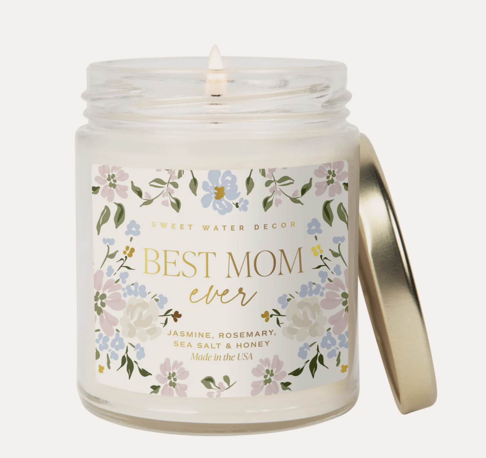Best Mom Ever 9oz Candle Jasmine Rosemary Sea Salt and Honey