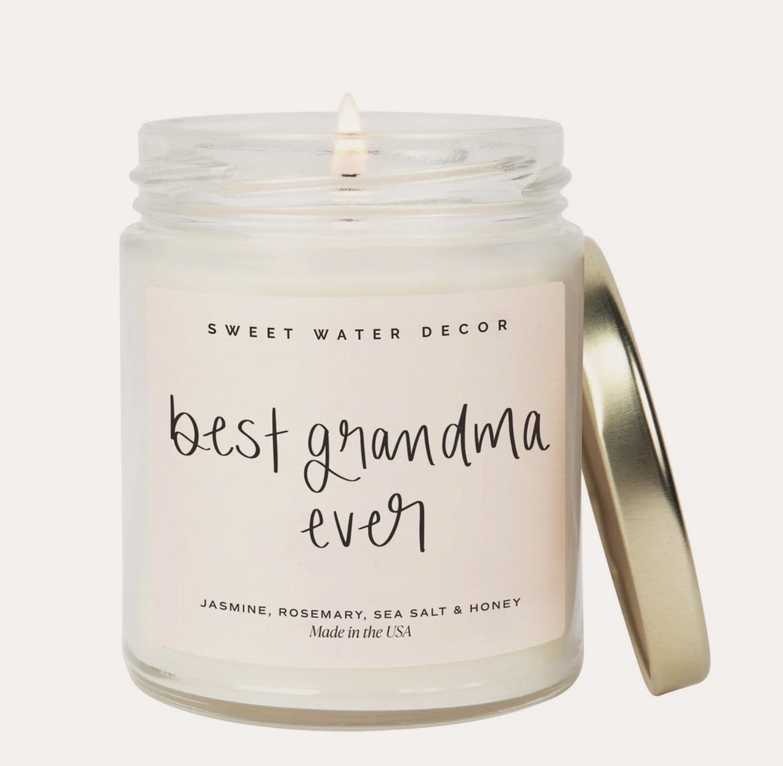 Best Grandma Ever 9oz Candle Jasmine Rosemary Sea Salt