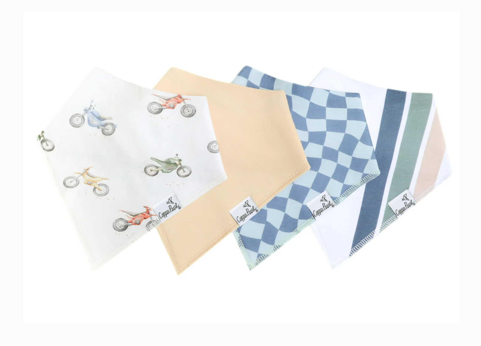 Ryder Copper Pearl Baby Bandana Bibs