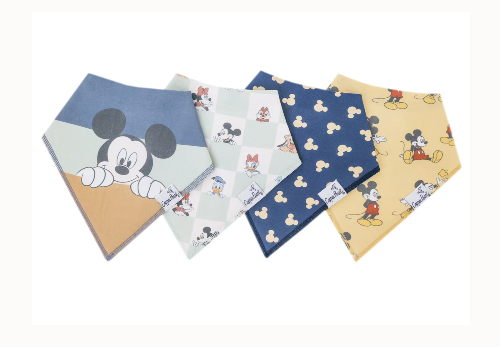 Mickey Mouse Friends Copper Pearl Baby Bandana Bibs