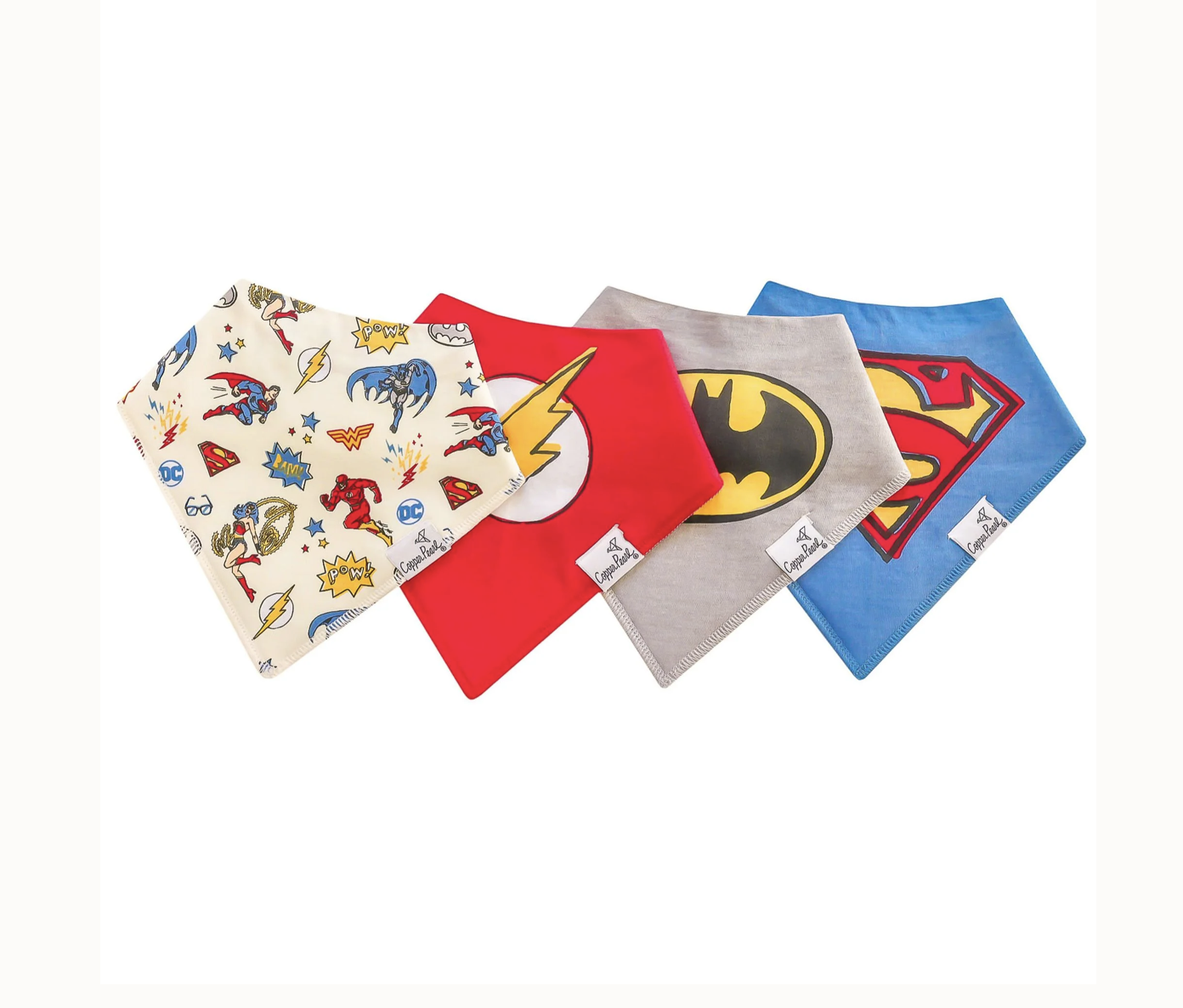 Justice League Copper Pearl Baby Bandana Bibs