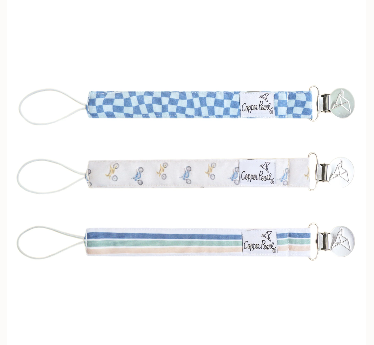 Ryder Copper Pearl Binky Clip Set