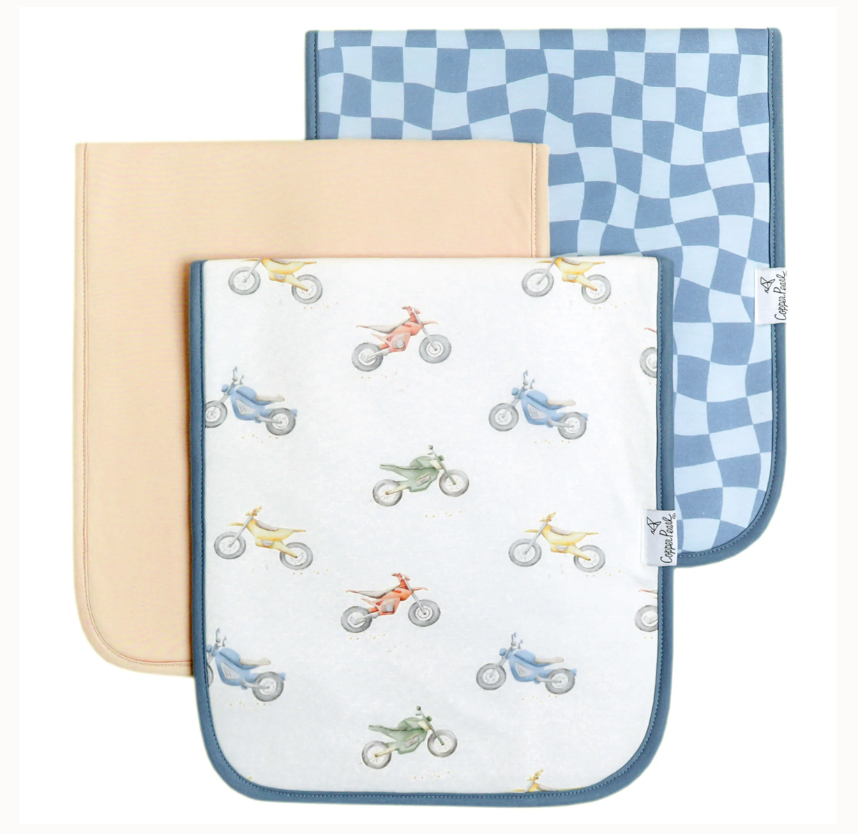 Ryder Copper Pearl Burp Cloths