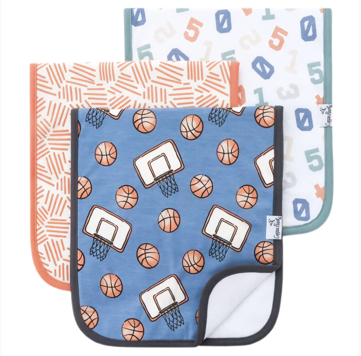 Dunk Copper Pearl Burp Cloths
