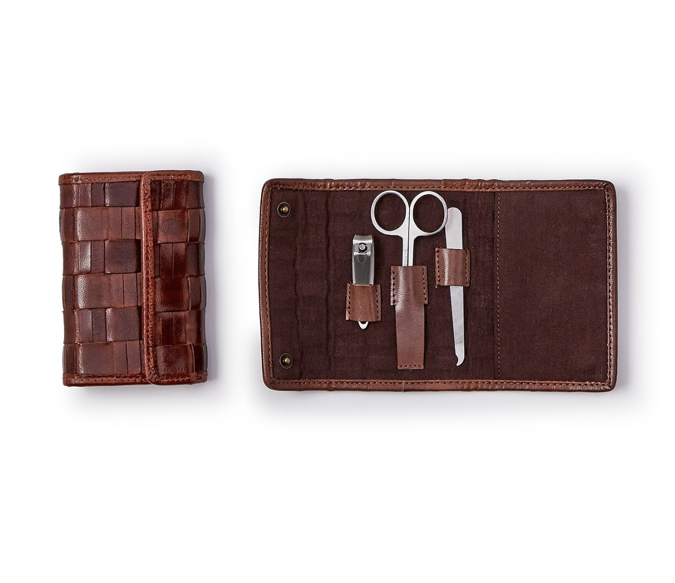 Twos Company Genuine Leather Manicure Kit