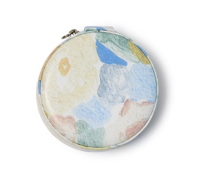 Orange and Blue Flower Mini Jewelry Case