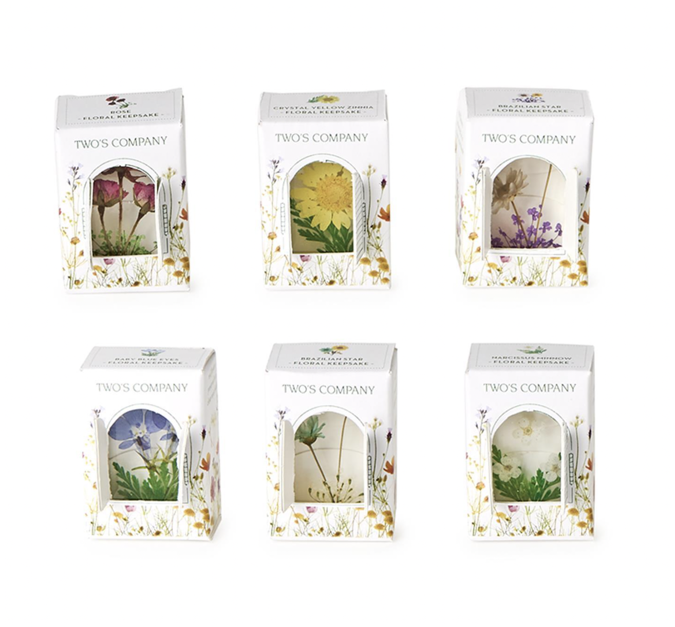 Twos Company Wildflower Floral Keepsake in a Box