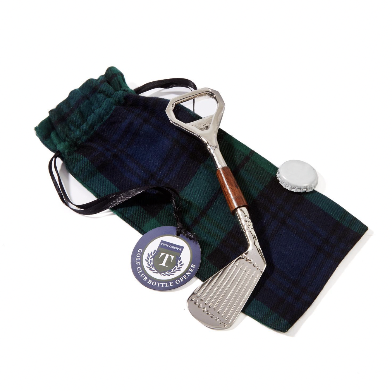 Twos Company Golf Club Bottle Opener in Gift Pouch