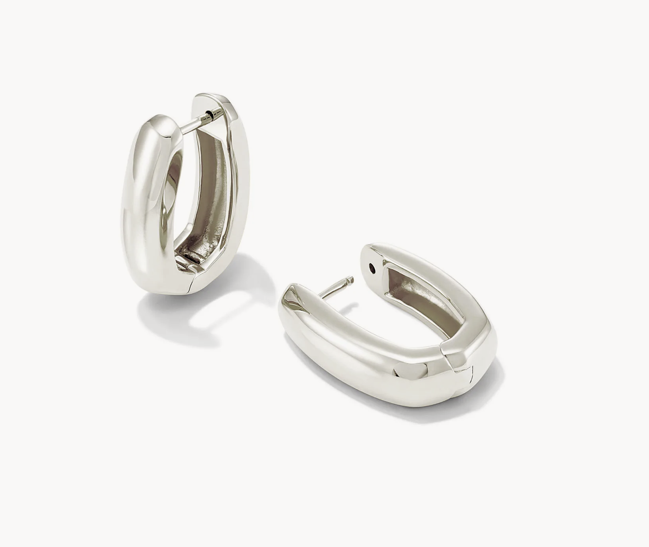 Ellen Wide Huggie Earring Sterling Silver