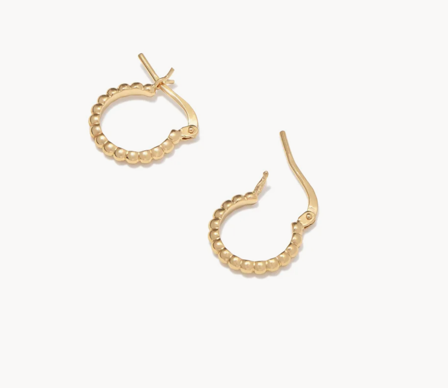 Beaded Huggie Earring 18k Gold